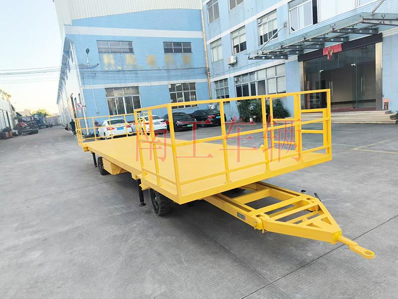 10吨移动拖车底盘 全挂式开元网页版_开元(中国) 带护栏